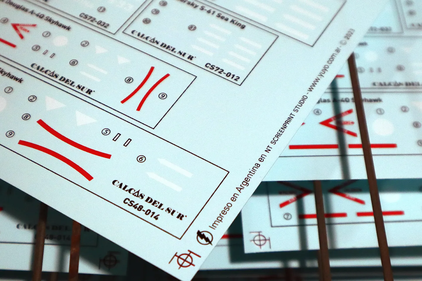 Calcas al agua waterslide decal para luthiers restauradores modelistas - Serigrafía N.Tesla
